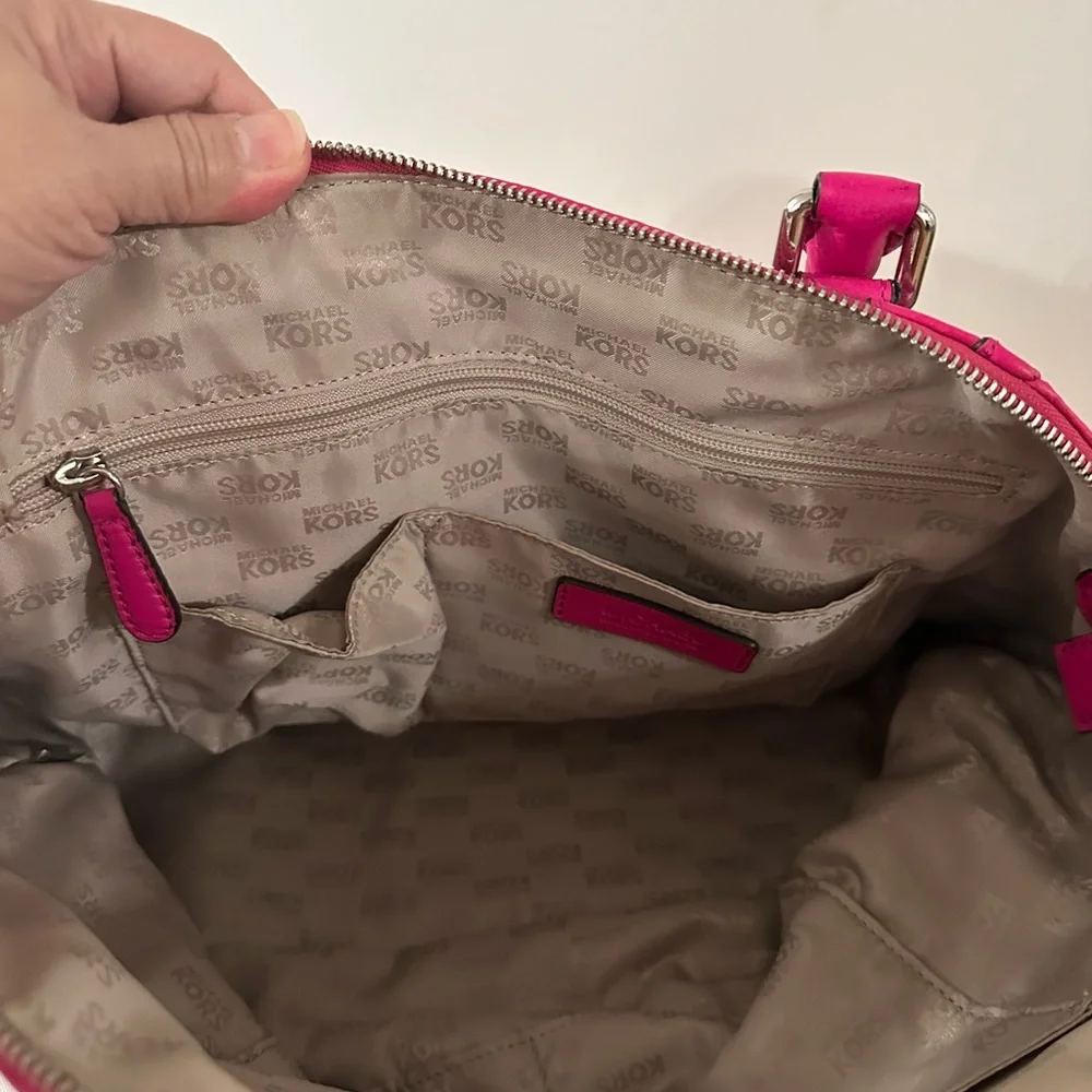 Michael Kors Fuchsia Leather Satchel